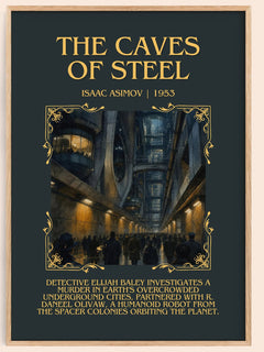 The Caves of Steel Minimalist Book Poster by Isaac Asimov – image 1