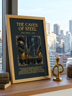 The Caves of Steel Minimalist Book Poster by Isaac Asimov – image 3