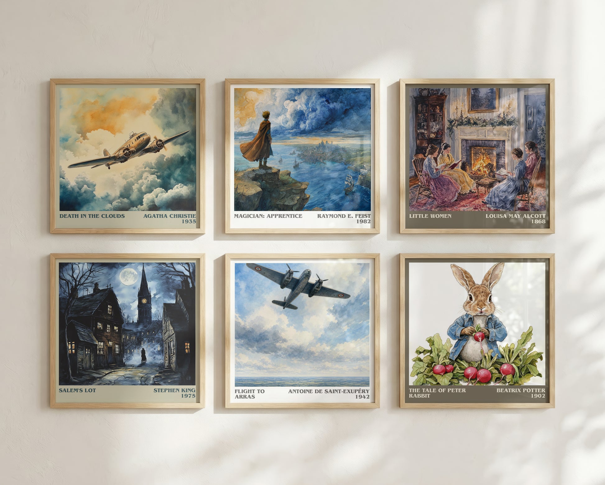 Flight To Arras literary print framed by window – literary home decor