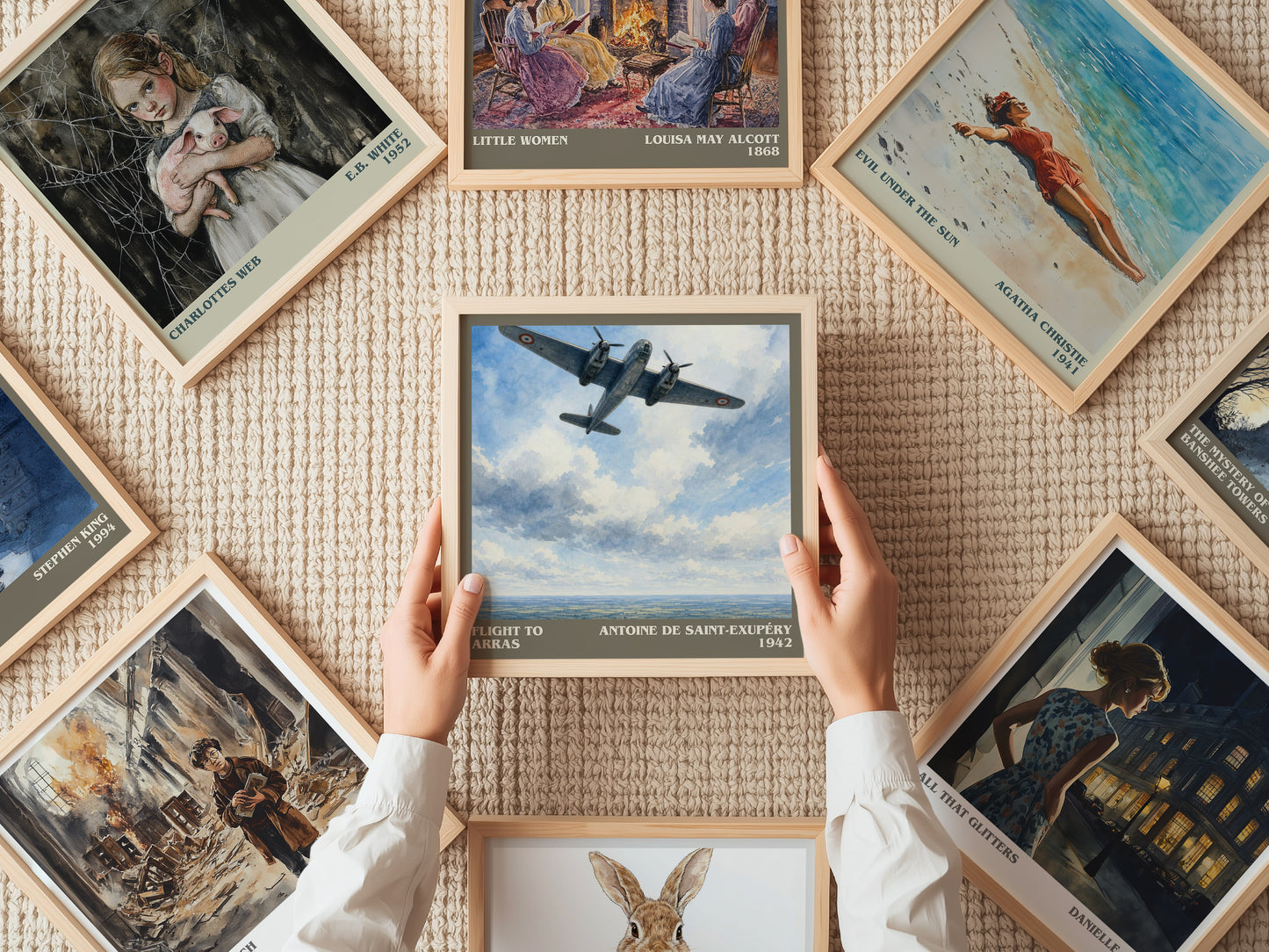 Flight To Arras literary book poster framed on wall – memoir wall art