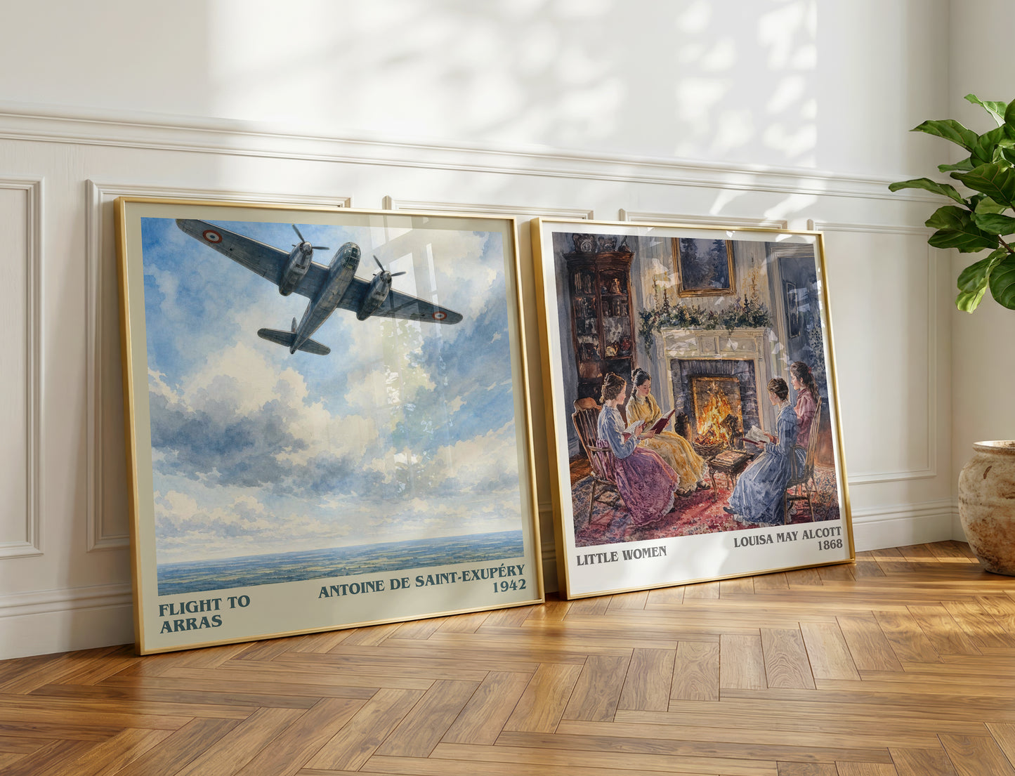 Flight To Arras literary print on bookshelf – Antoine De Saint-Exupéry fan gift