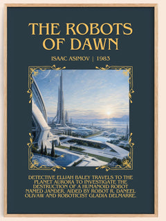The Robots of Dawn Minimalist Book Poster by Isaac Asimov – image 1
