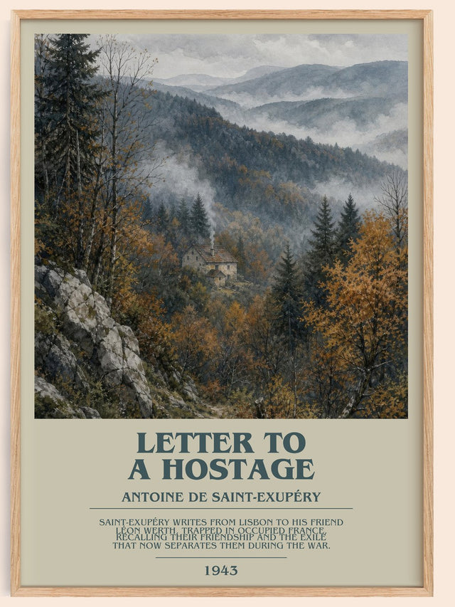 Letter To A Hostage Bookish Wall Art by Antoine De Saint-Exupéry