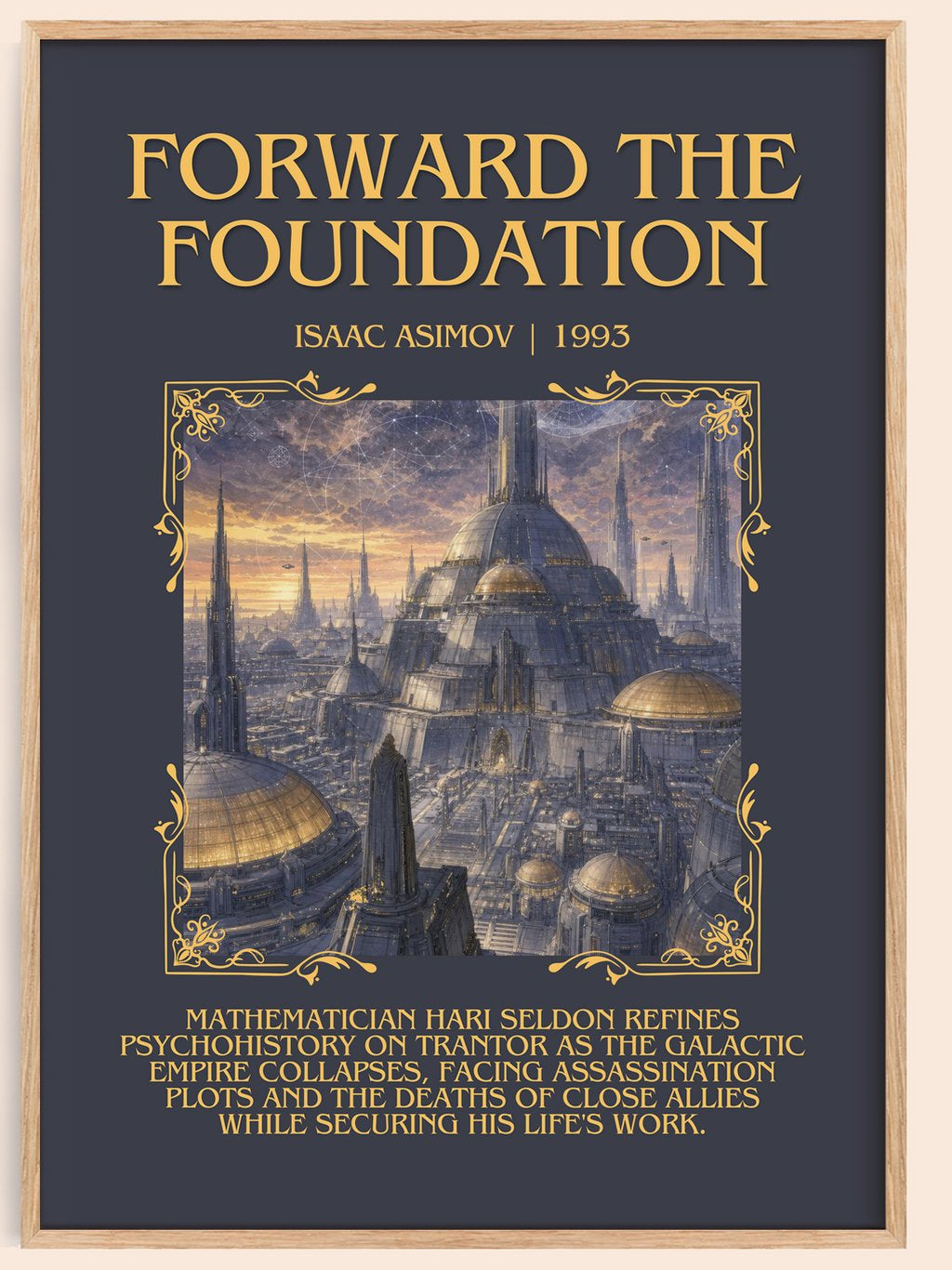 Forward the Foundation Minimalist Book Poster by Isaac Asimov – book poster