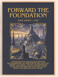 Forward the Foundation Minimalist Book Poster by Isaac Asimov – image 1