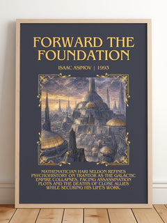 Forward the Foundation Minimalist Book Poster by Isaac Asimov – image 2