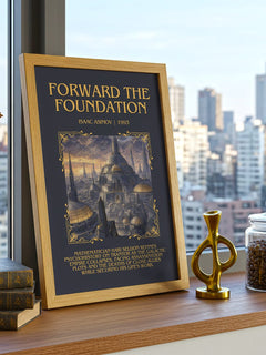 Forward the Foundation Minimalist Book Poster by Isaac Asimov – image 3