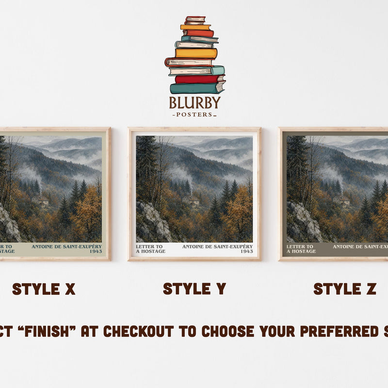 Letter To A Hostage literary print in frame leaning in hallway – memoir wall art