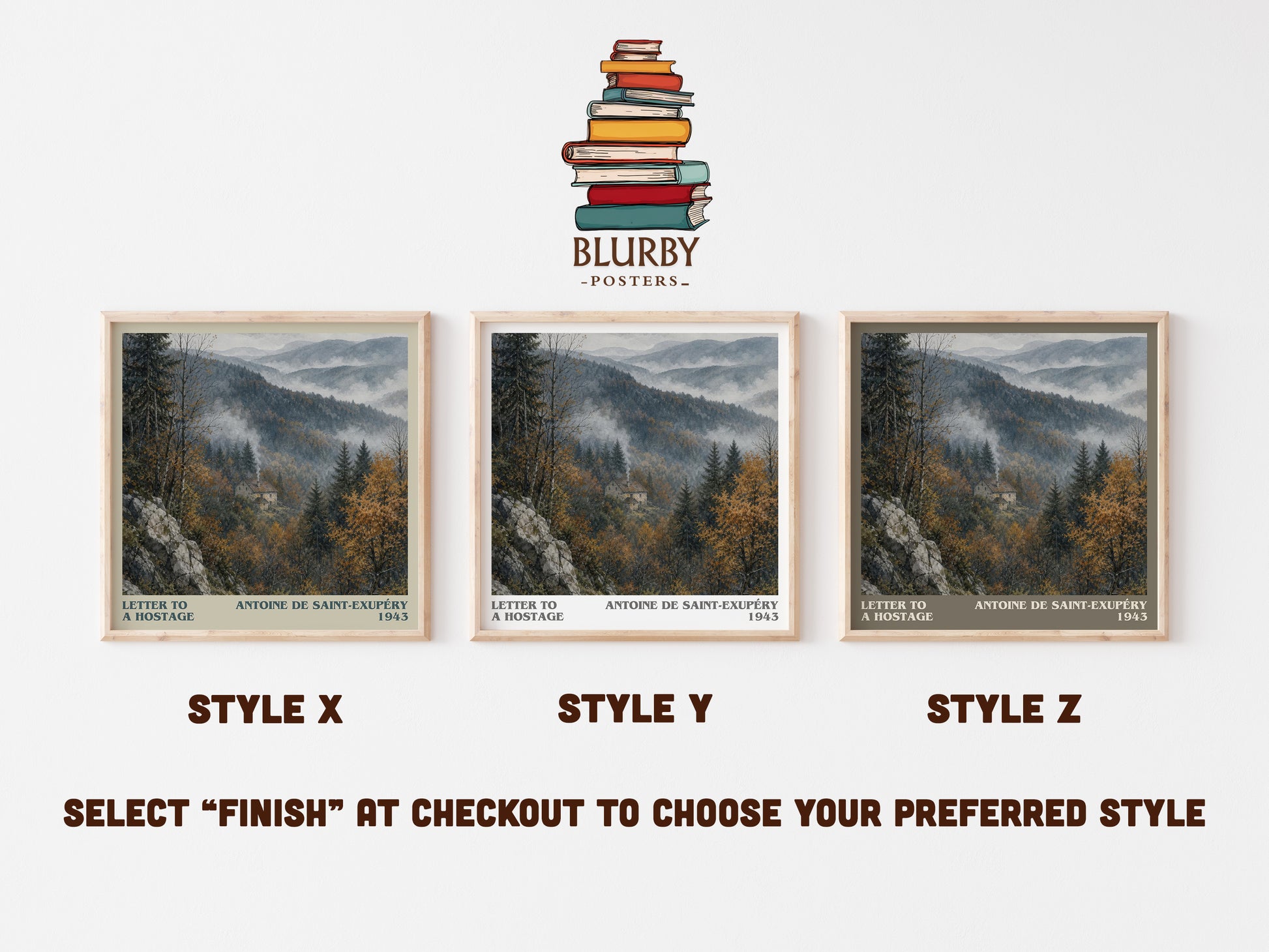 Letter To A Hostage literary print in frame leaning in hallway – memoir wall art