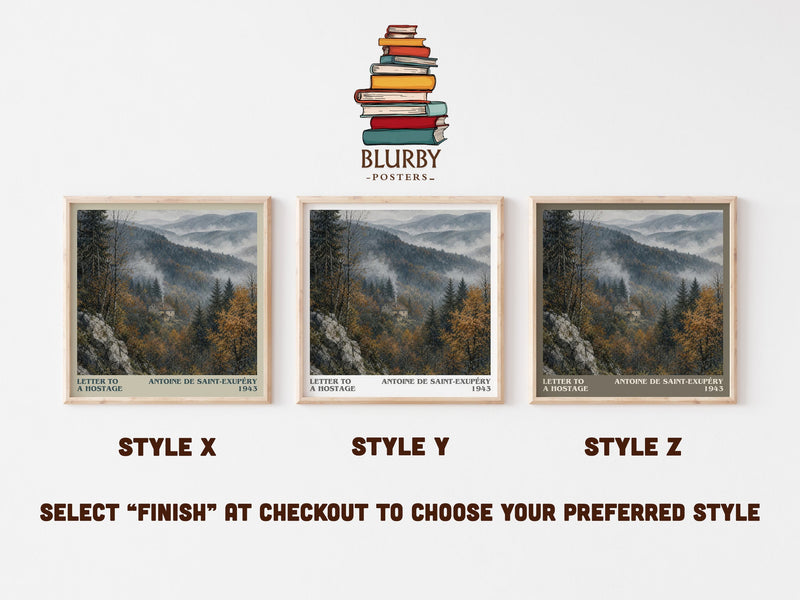 Letter To A Hostage literary print in frame leaning in hallway – memoir wall art