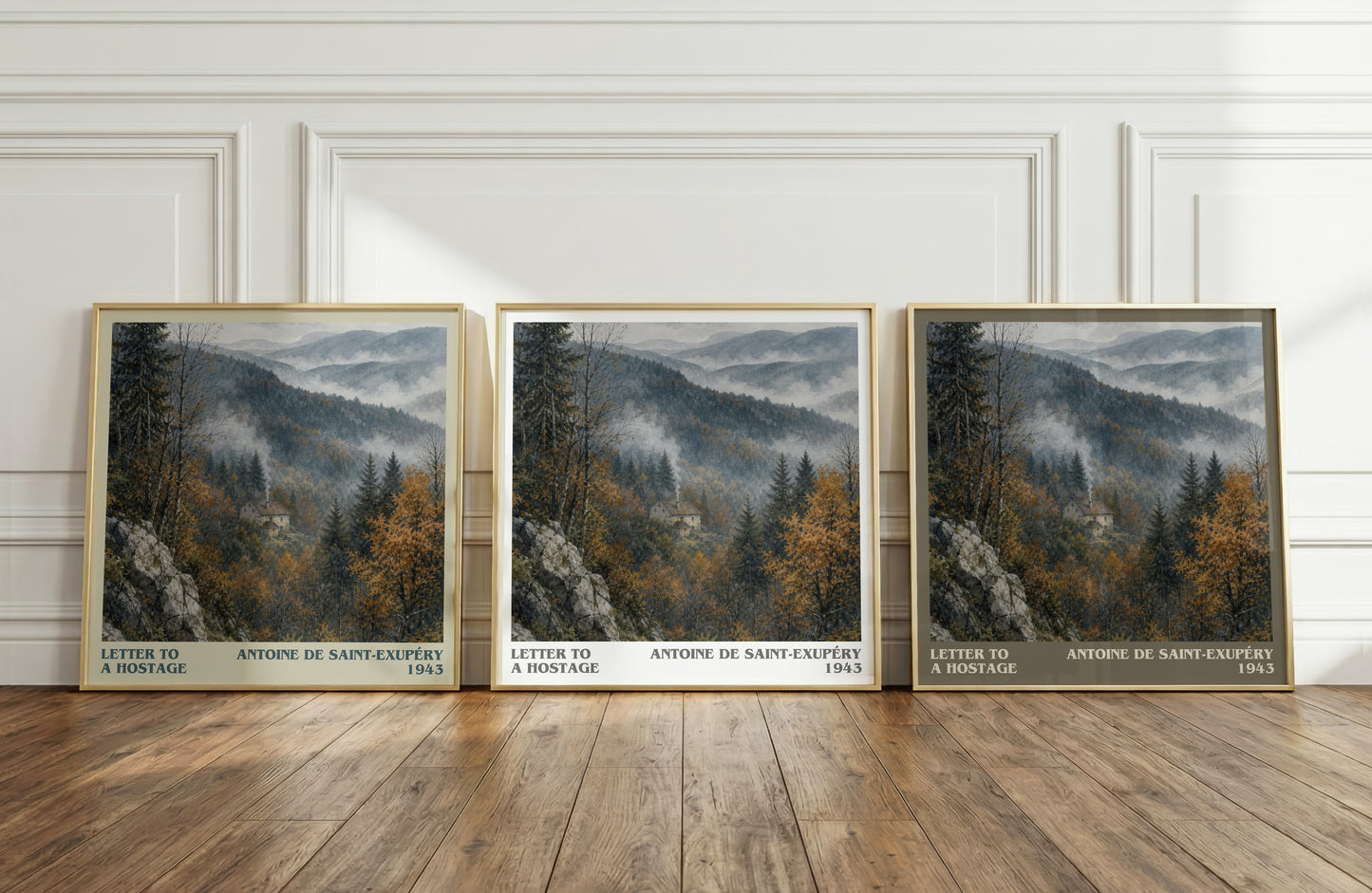 Letter To A Hostage literary art print colour and style options – Antoine De Saint-Exupéry book art