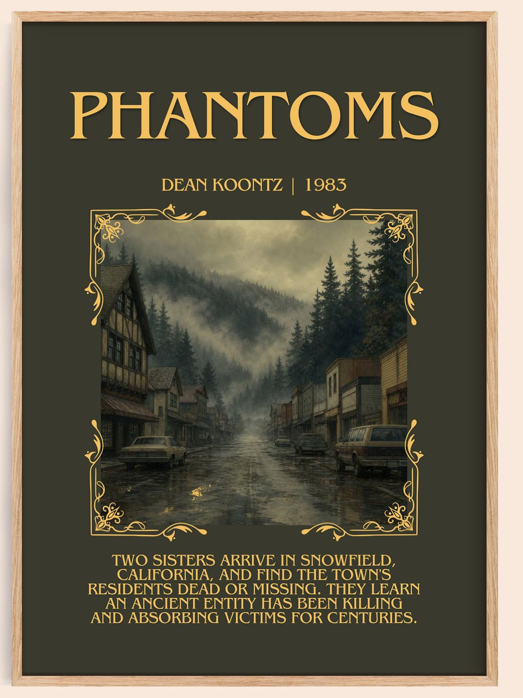 Phantoms Minimalist Book Poster by Dean Koontz – book poster
