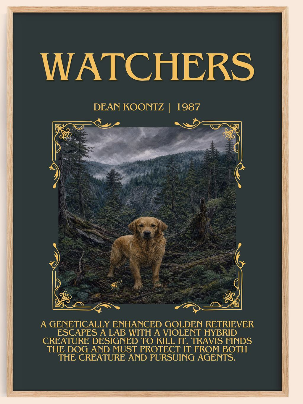 Watchers Minimalist Book Poster by Dean Koontz – book poster