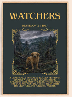 Watchers Minimalist Book Poster by Dean Koontz – image 1