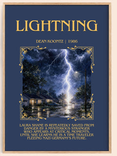 Lightning Minimalist Book Poster by Dean Koontz – image 1