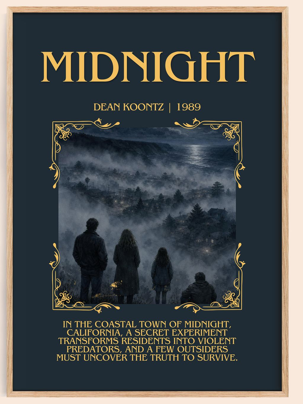 Midnight Minimalist Book Poster by Dean Koontz – book poster