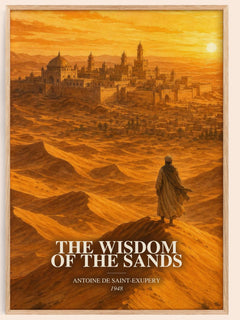 Wisdom Of The Sands Book Watercolour Illustration by A. Saint-Exupery
