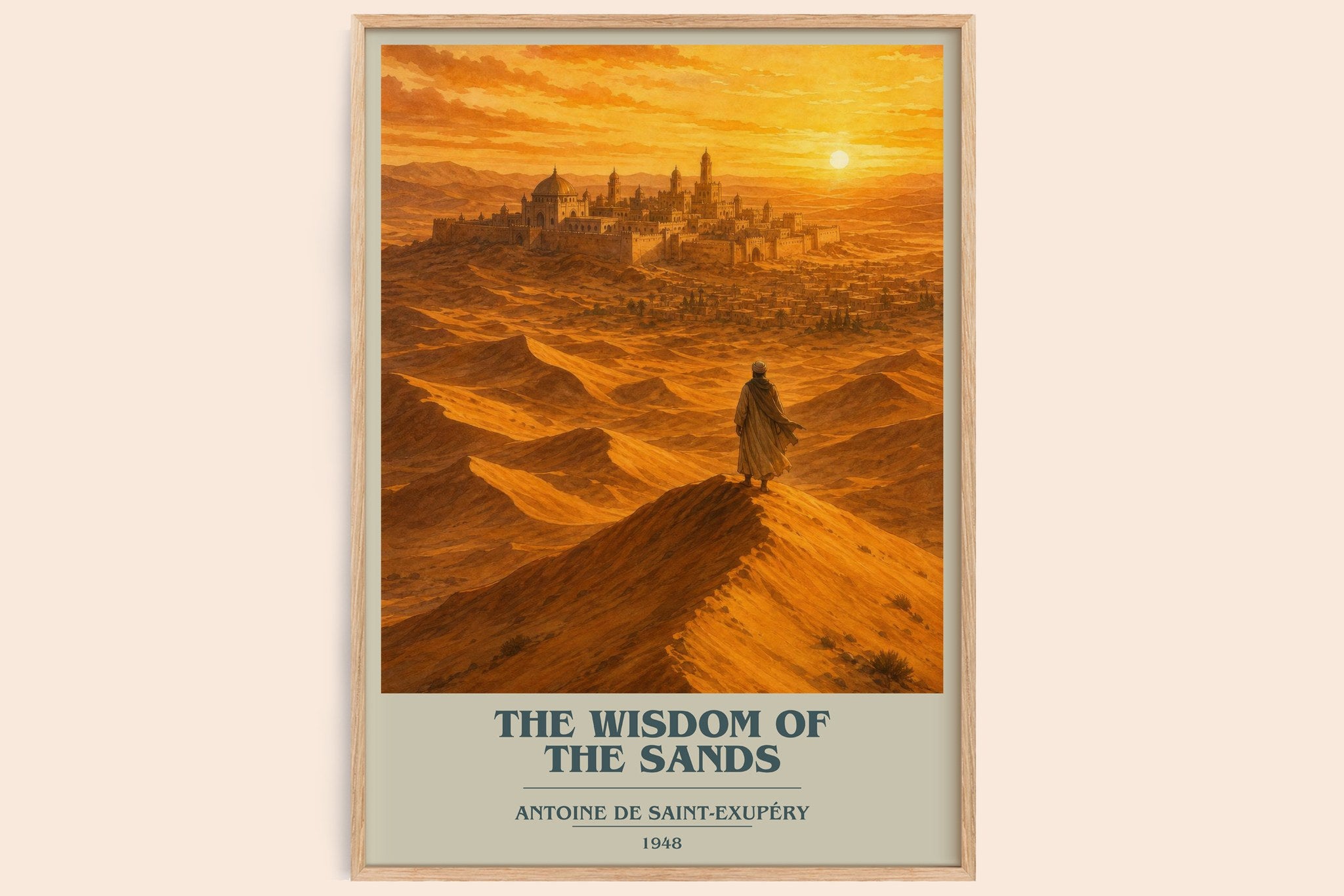 The Wisdom Of The Sands Book Cover Poster by Antoine De Saint-Exupéry
