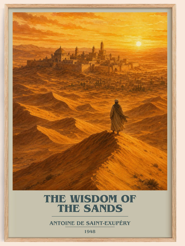 The Wisdom Of The Sands Book Cover Poster by Antoine De Saint-Exupéry