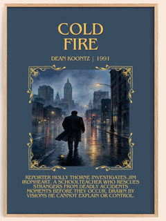 Cold Fire Minimalist Book Poster by Dean Koontz – image 1