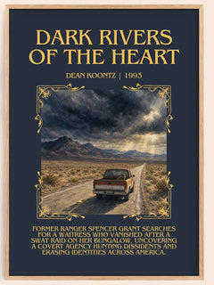Dark Rivers of the Heart Minimalist Book Poster by Dean Koontz – image 1