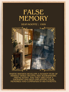 False Memory Minimalist Book Poster by Dean Koontz – image 1