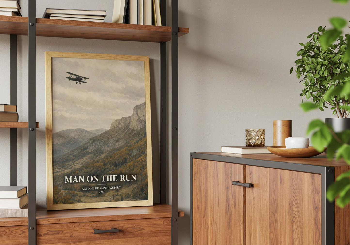 Man On The Run book watercolour illustration paper finish options – matte satin gloss