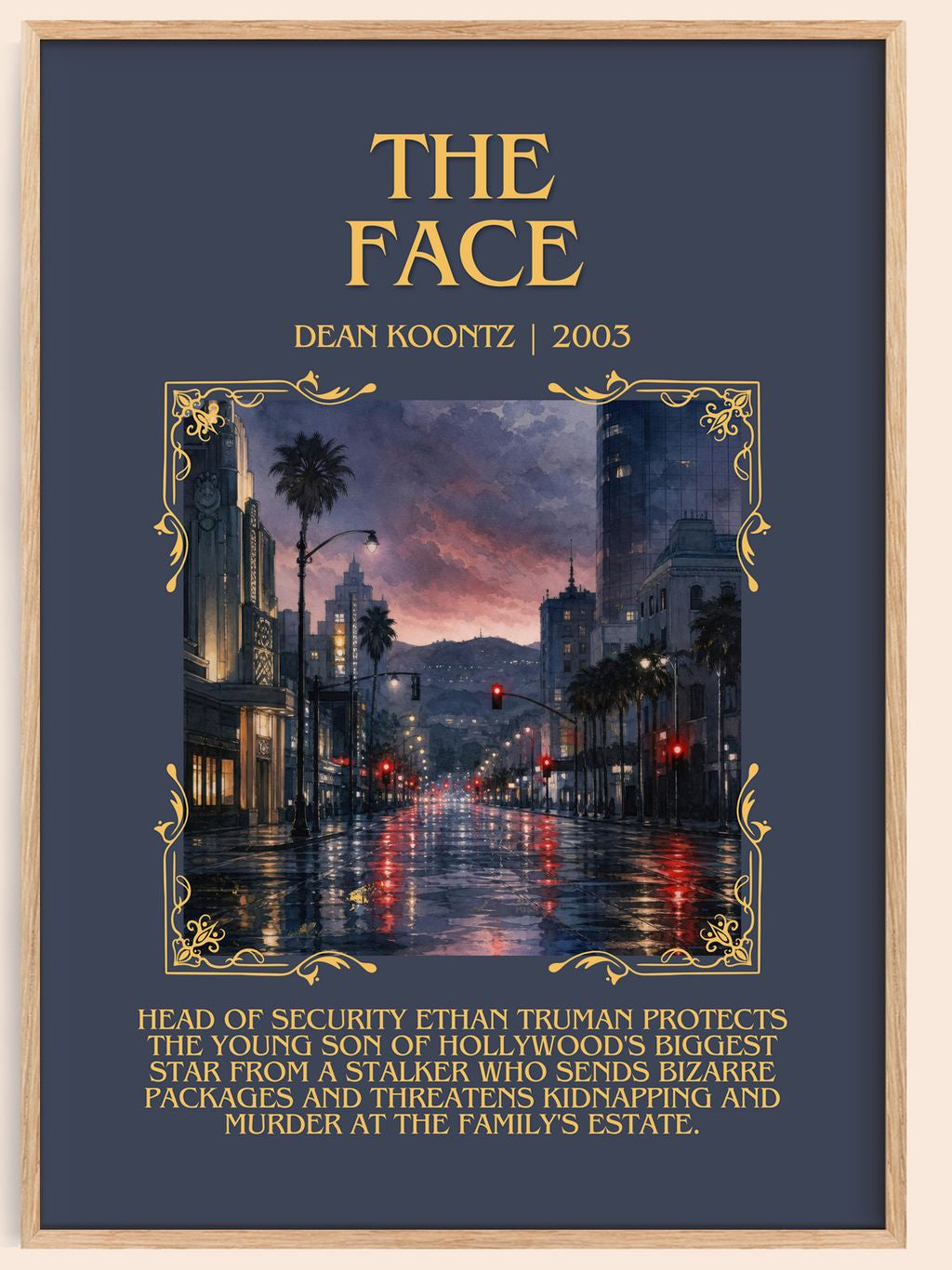 The Face Minimalist Book Poster by Dean Koontz – book poster