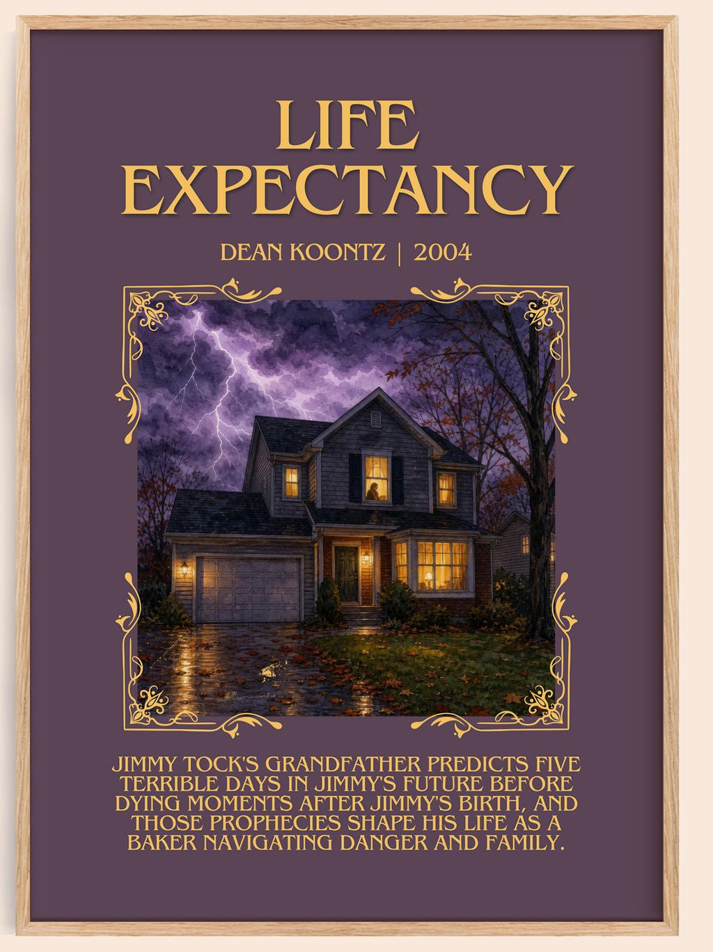 Life Expectancy Minimalist Book Poster by Dean Koontz – book poster