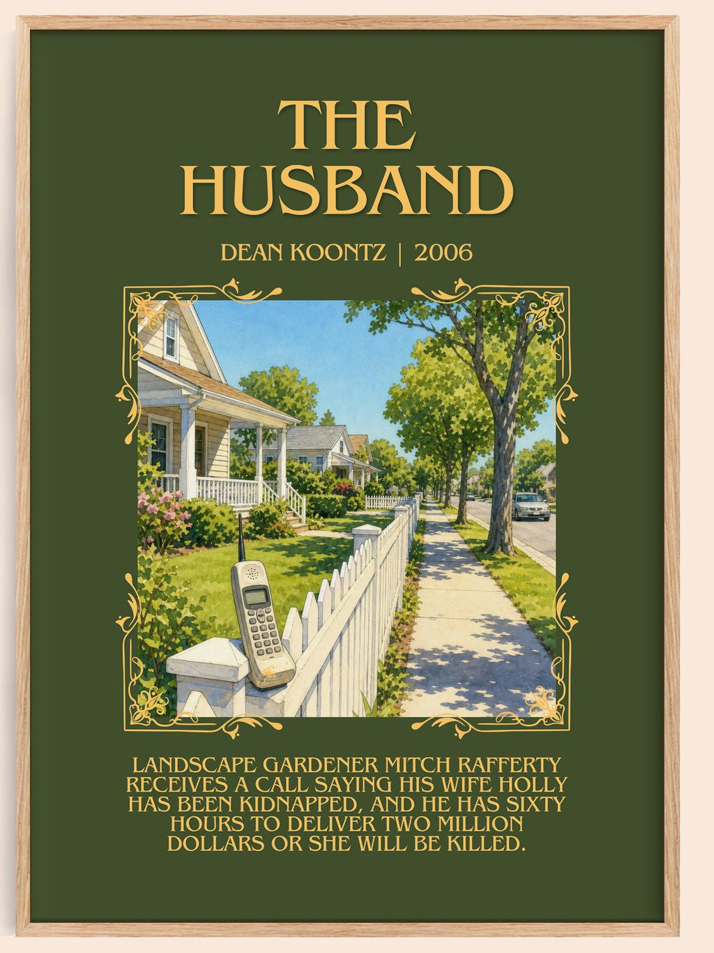 The Husband Minimalist Book Poster by Dean Koontz – book poster