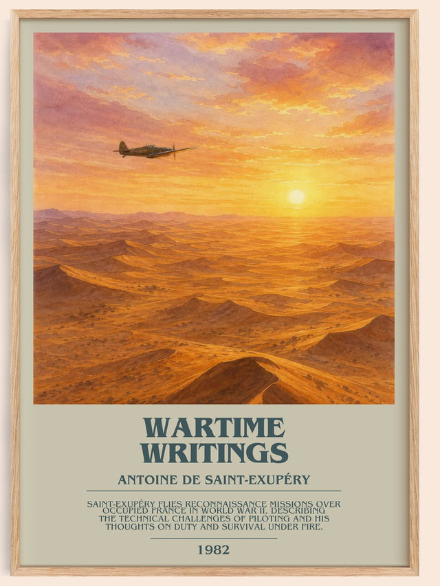Wartime Writings Bookish Wall Art by Antoine De Saint-Exupéry