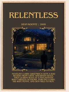 Relentless Minimalist Book Poster by Dean Koontz – image 1