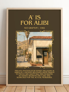 A' Is for Alibi Minimalist Book Poster by Sue Grafton – image 2
