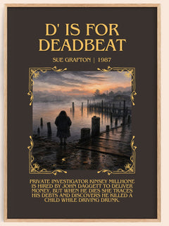 D' Is for Deadbeat Minimalist Book Poster by Sue Grafton – image 1
