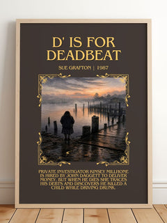 D' Is for Deadbeat Minimalist Book Poster by Sue Grafton – image 2