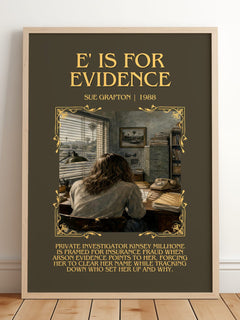 E' Is for Evidence Minimalist Book Poster by Sue Grafton – image 2