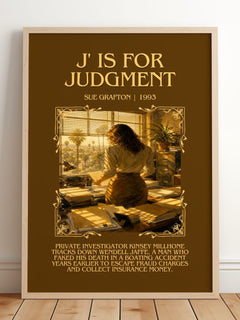 J' Is for Judgment Minimalist Book Poster by Sue Grafton – image 2