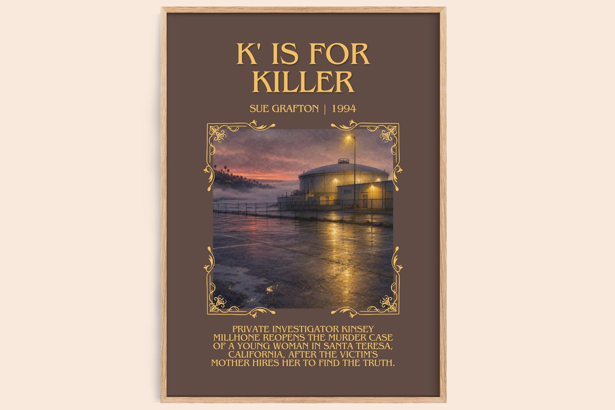 K' Is for Killer Minimalist Book Poster by Sue Grafton