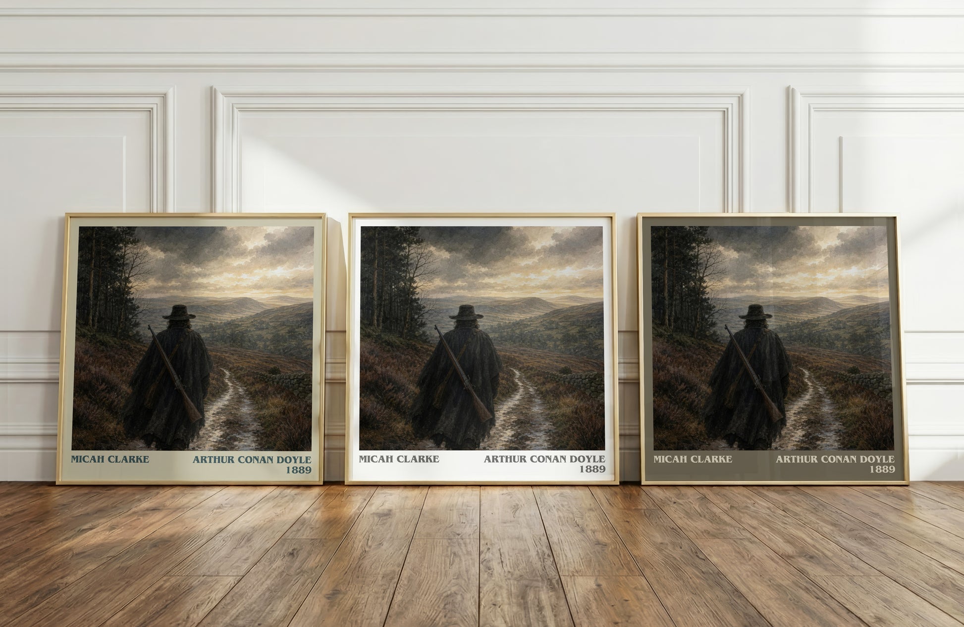 Micah Clarke literary art print colour and style options – Arthur Conan Doyle book art