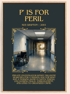 P' Is for Peril Minimalist Book Poster by Sue Grafton – image 1