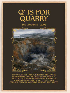 Q' Is for Quarry Minimalist Book Poster by Sue Grafton – image 1