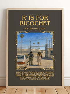 R' Is for Ricochet Minimalist Book Poster by Sue Grafton – image 2