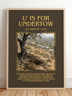 U' Is for Undertow Minimalist Book Poster by Sue Grafton – image 2