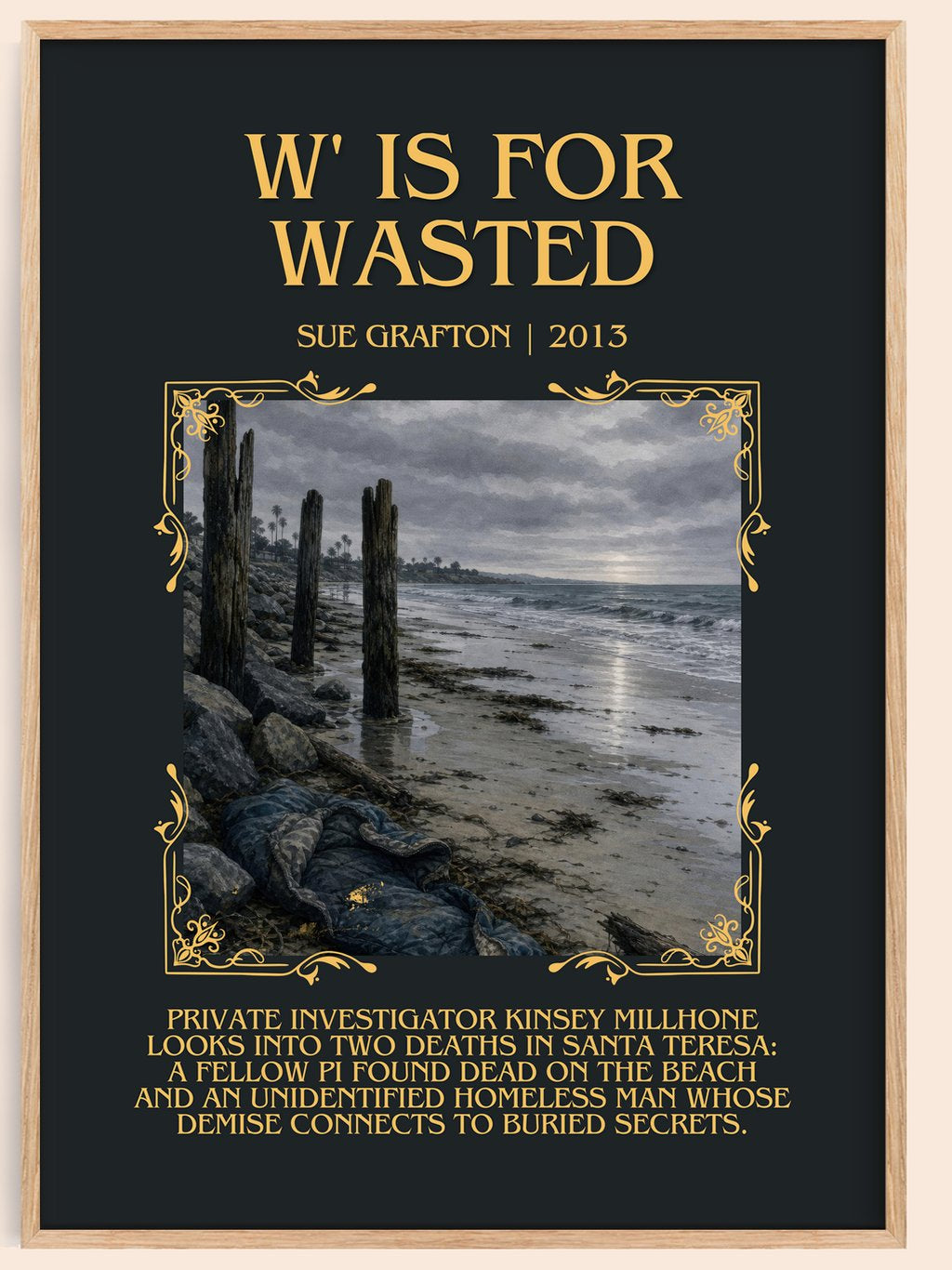 W' Is for Wasted Minimalist Book Poster by Sue Grafton – book poster