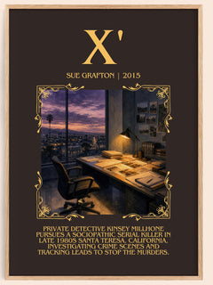 X' Minimalist Book Poster by Sue Grafton – image 1