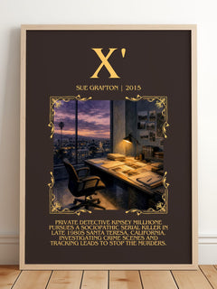 X' Minimalist Book Poster by Sue Grafton – image 2