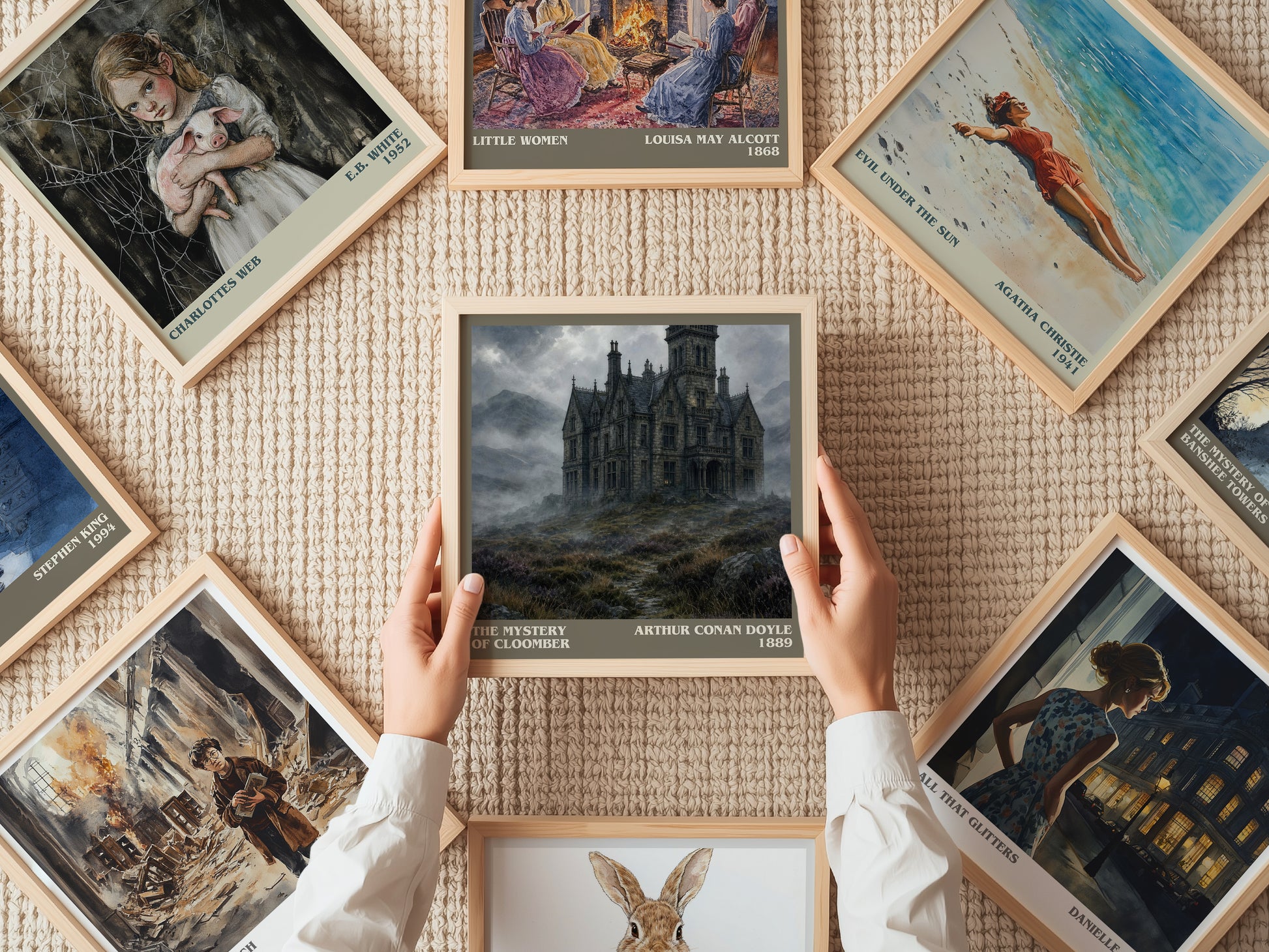 The Mystery Of Cloomber literary book poster framed on wall – mystery wall art