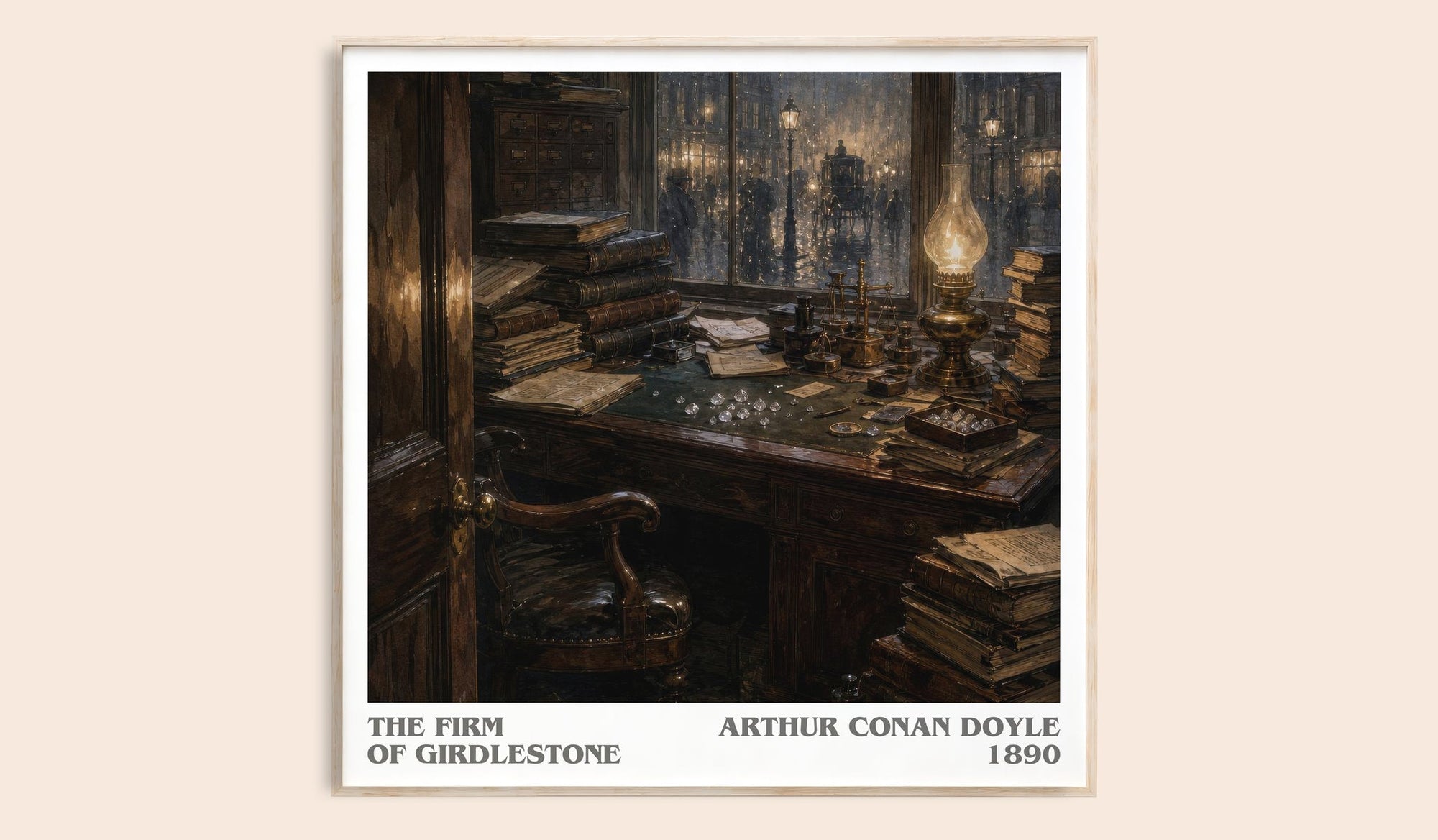 The Firm Of Girdlestone literary book poster by Arthur Conan Doyle – framed literary art print