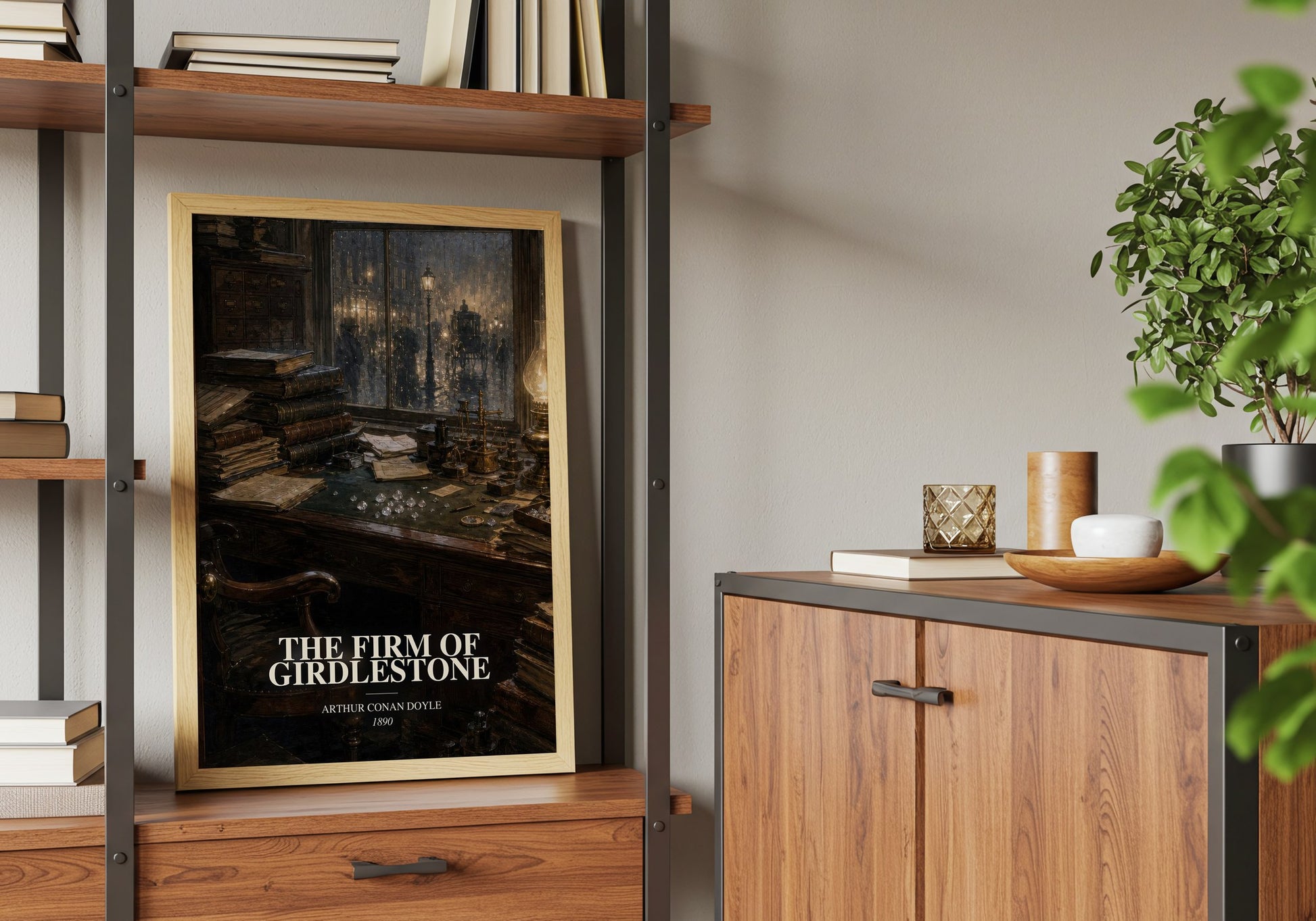 The Firm Of Girdlestone book watercolour illustration paper finish options – matte satin gloss