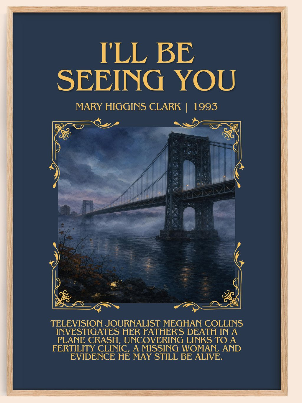 I'll Be Seeing You Minimalist Book Poster by Mary Higgins Clark – book poster
